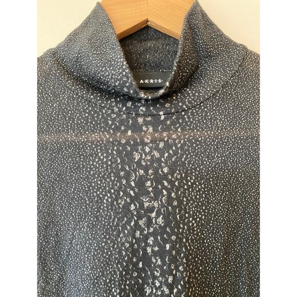 Akris Women's Turtleneck US 10 Cashmere Silk Gray Long Sleeve Luxe Knit Top - Picture 3 of 10